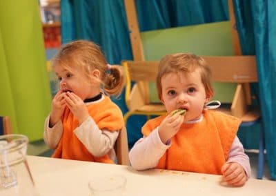 Repas dans les crèches de la CAB