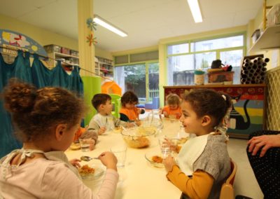 Repas dans les crèches de la CAB