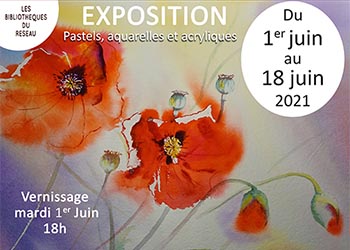 Médiathèque de Lamonzie-Saint-Martin : Exposition Pastels, Aquarelles et Acryliques