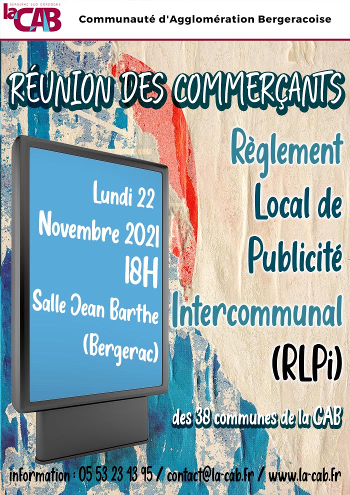 Règlement Local de Publicité Intercommunal (RLPI) : Réunion des commerçants