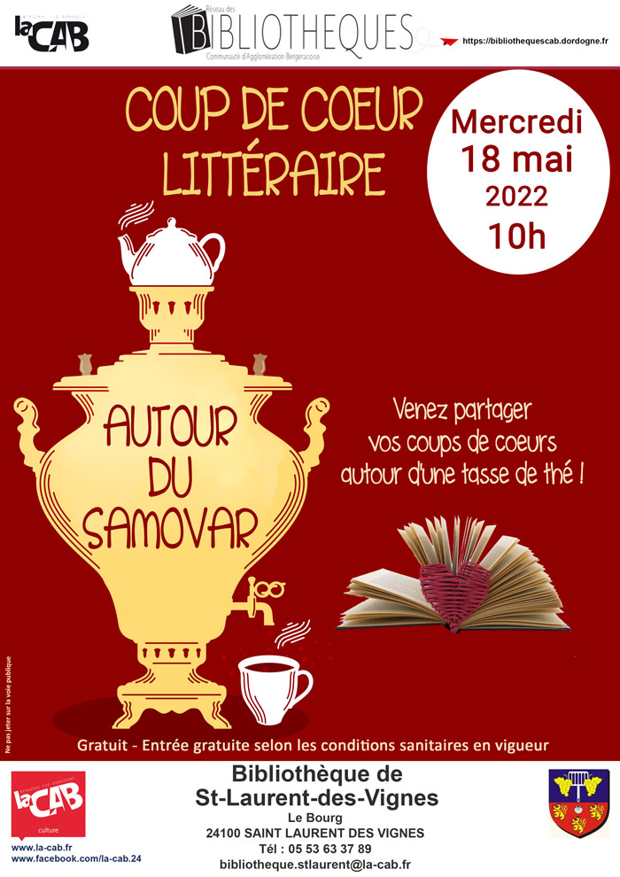 Autour du samovar à la bibliothèque de Saint Laurent des Vignes