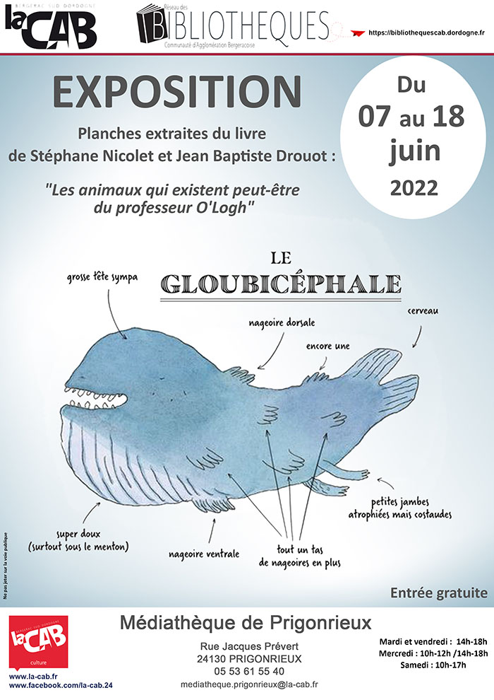 Exposition de planches extraites du livre de Stéphane Nicolet et Jean Baptiste Drouot Exposition de planches extraites du livre de Stéphane Nicolet et Jean Baptiste Drouot à la médiathèque de Prigonrieux
