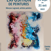 Exposition de peintures : Maryse Legrand à la médiathèque de Cours de Pile