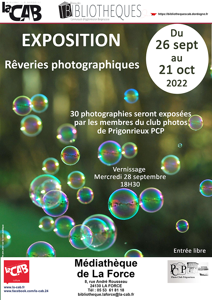 Exposition : Rêveries photographiques à la médiathèque de La Force