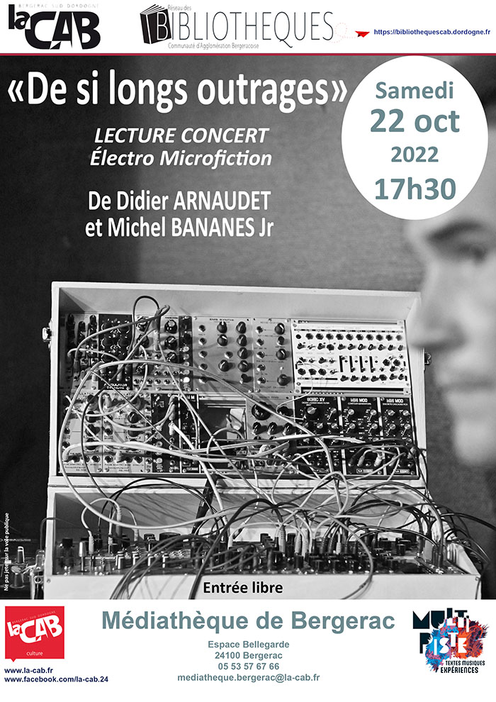 Lecture concert : "De si longs outrages" à la médiathèque de Bergerac