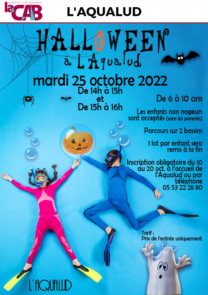 Animation Halloween - AQUALUD, Centre Aquatique de la CAB à Bergerac