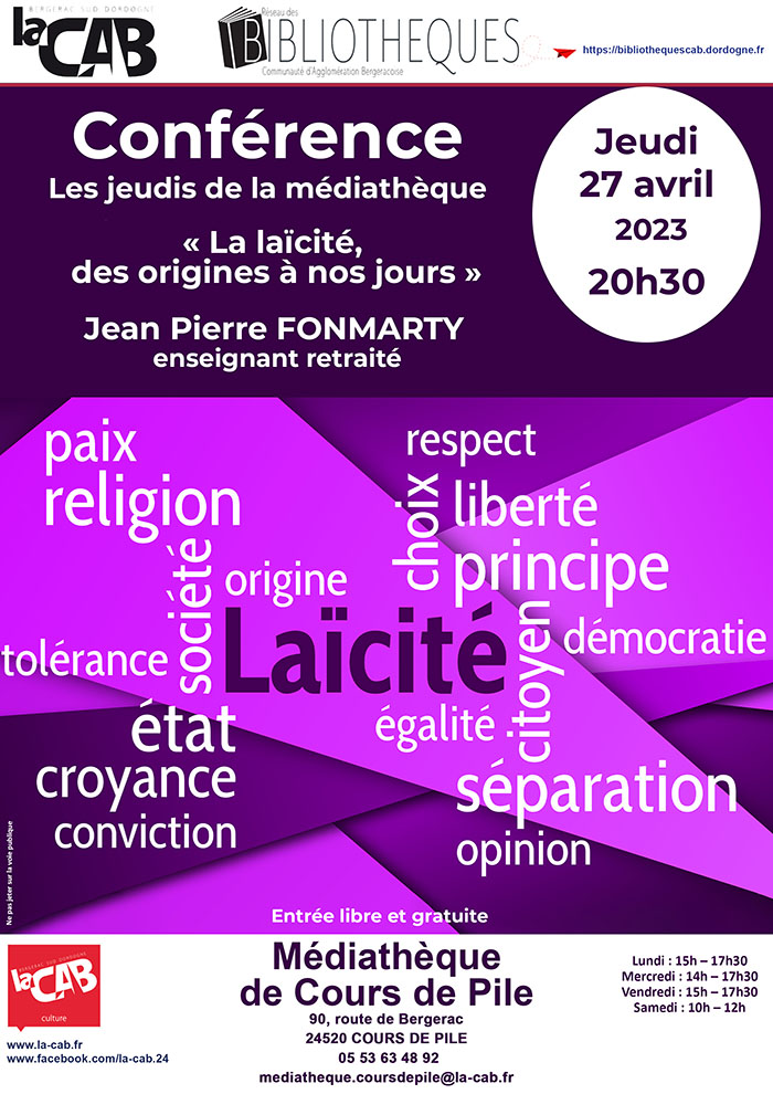 Conférence "Les jeudis de la médiathèque"