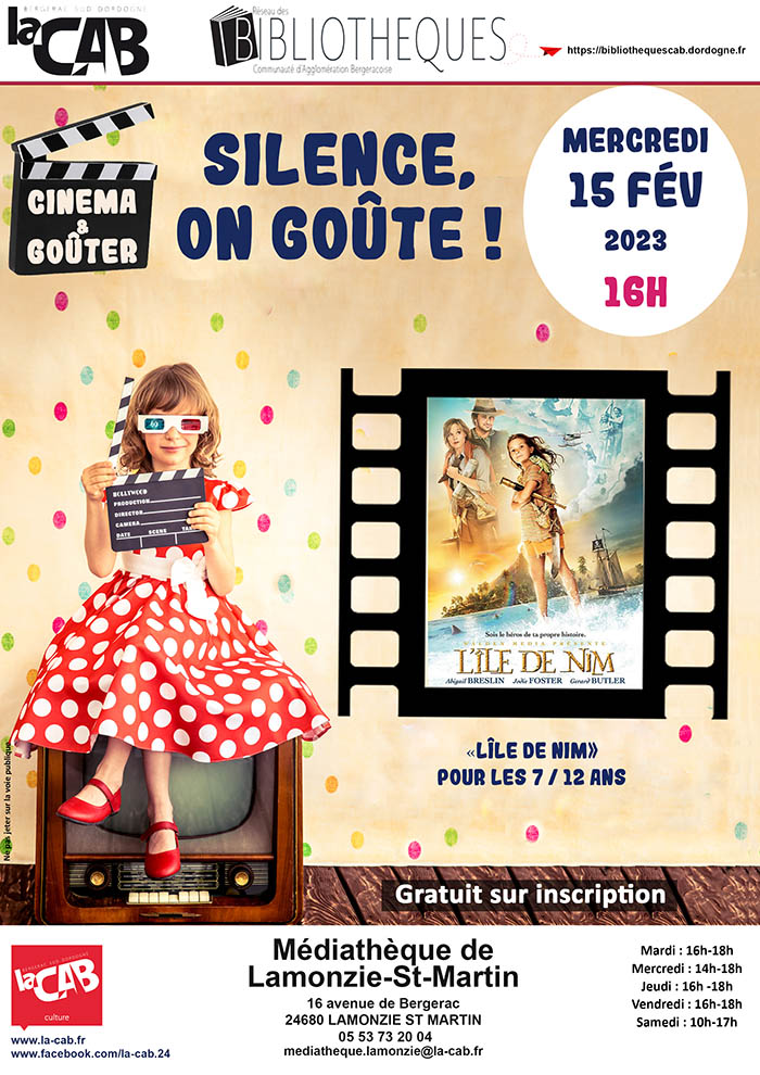 SILENCE ON GOÛTE : "Lîle de Nim", pour les 7-12 ans