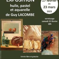 Exposition : huile, aquarelle et pastel de Guy Lacombe à la médiathèque de Cours de Pile