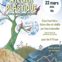 Atelier plastique à la bibliothèque de Saint Laurent des Vignes