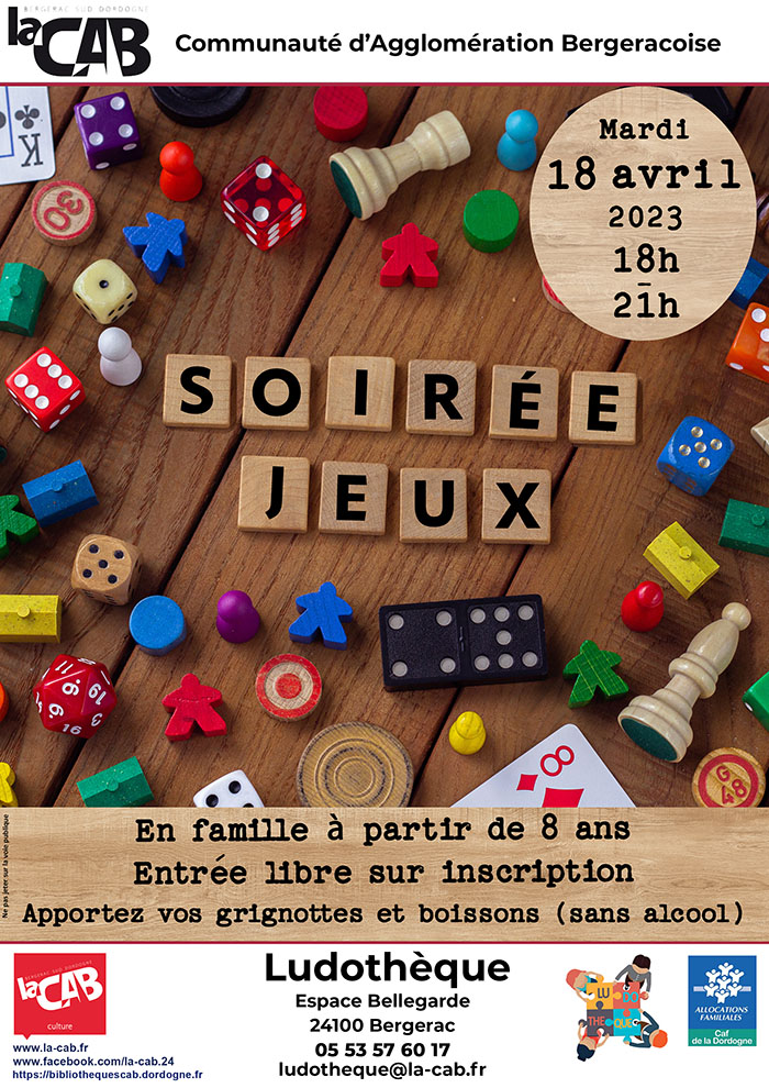 Soirée jeux en famille à la ludothèque de la CAB