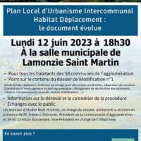 Réunion publique : Plan Local d'Urbanisme Intercommunal Habitat Déplacement : le document évolue