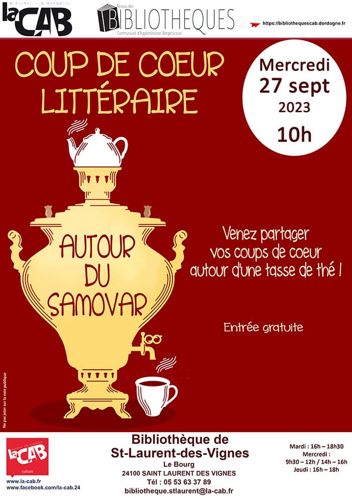 Coup de coeur littéraire à la bibliothèque de Saint Laurent des Vignes