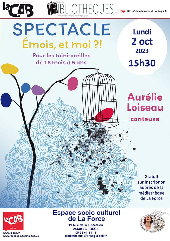 Spectacle : Émois, et moi ?! par Aurélie Loiseau à l'espace Socio culturel de la Force