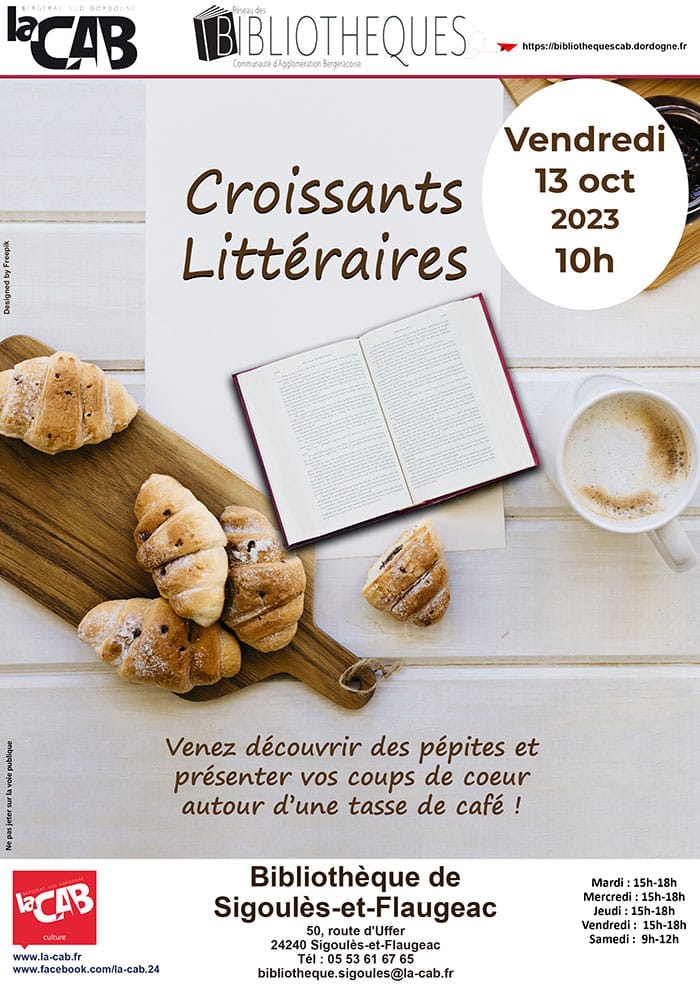 Croissants littéraires à la bibliothèque de Sigoulès-et-Flaugeac