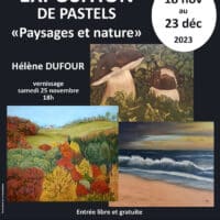 Exposition pastels "Paysages et nature" à la médiathèque de Cours de Pile