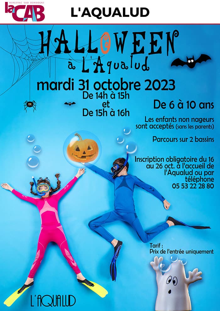 Animation Halloween - AQUALUD, Centre Aquatique de la CAB à Bergerac