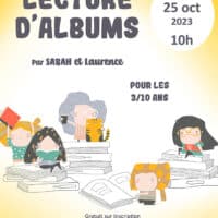 Lecture d'albums à la bibliothèque de Creysse