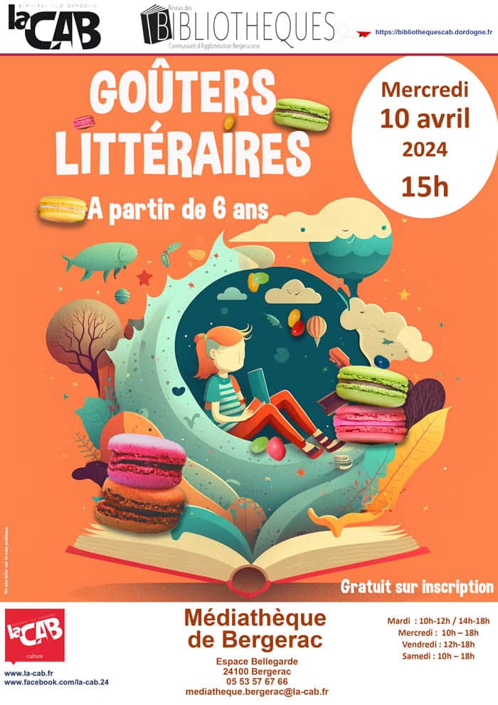 Goûter littéraires à la médiathèque de Bergerac