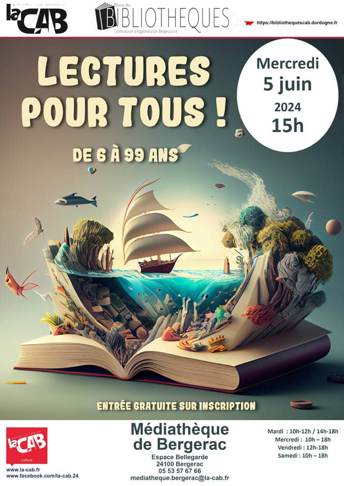 Lectures pour tous à la médiathèque de Bergerac