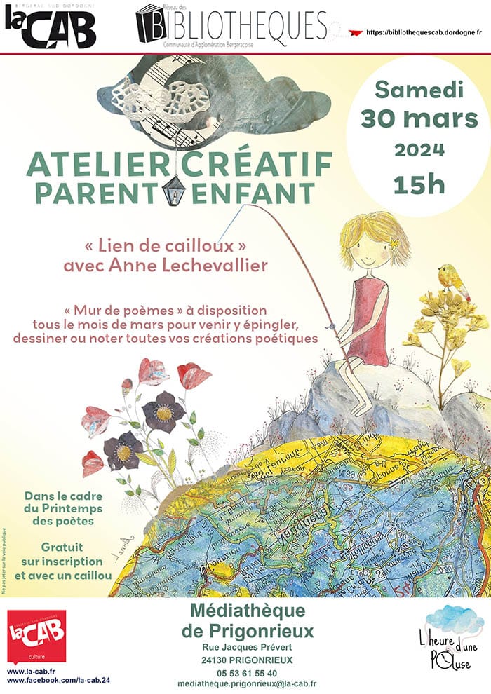 IMPRESSION atelier creatif anne lechevallier 24 copie Atelier créatif parent-enfant à la médiathèque de Prigonrieux