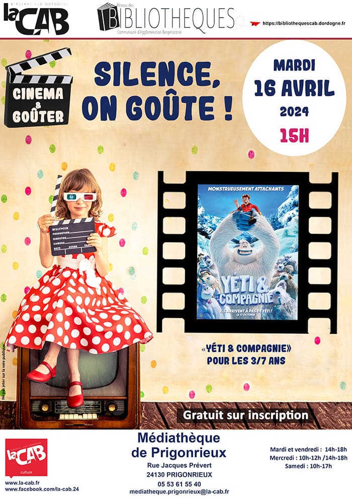 Silence on goûte à la médiathèque de Prigonrieux