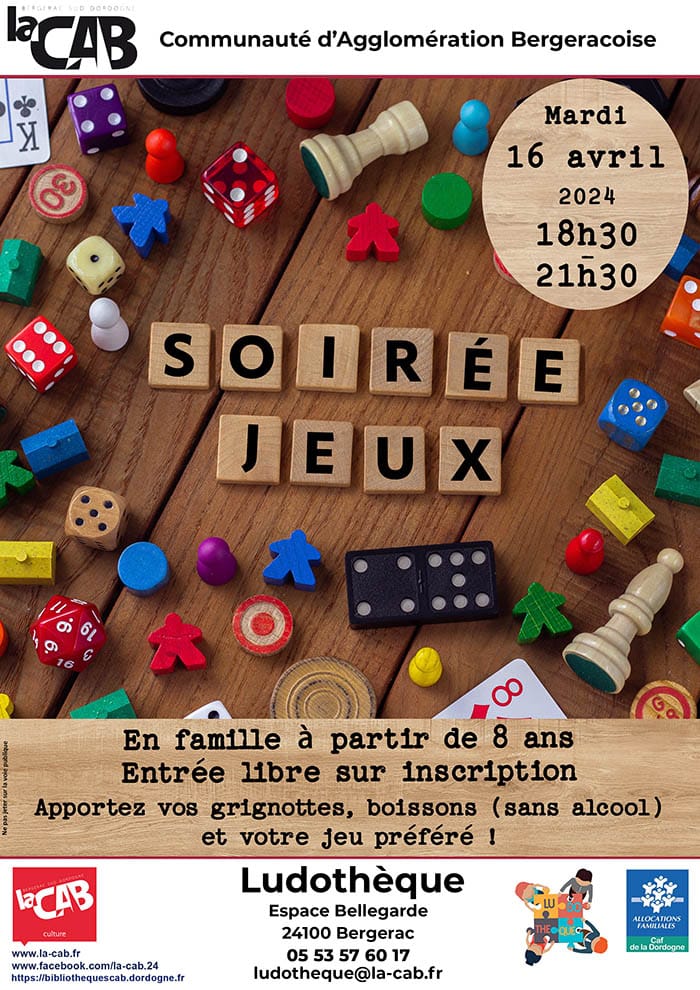 Soirée jeux à la ludothèque de la CAB