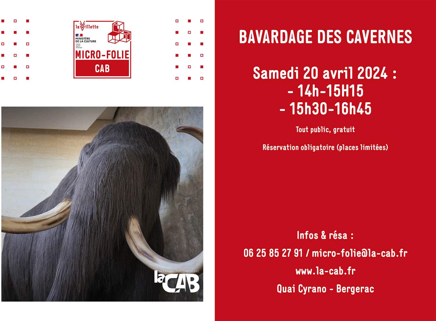 Micro-Folie de la CAB : Bavardage des cavernes