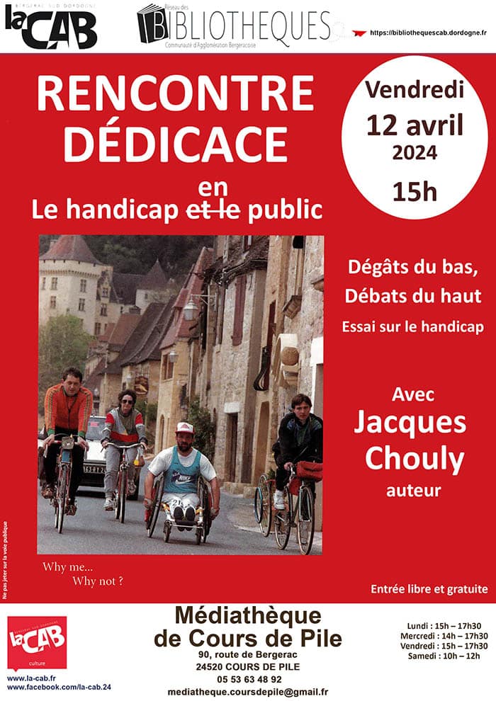 Rencontre dédicace à la médiathèque de Cours de Pile
