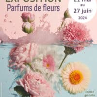 Exposition : "parfums de fleurs" : Livres, dessins de fleurs, illustrations couleurs... - Bibliothèque de Saint Laurent des Vignes