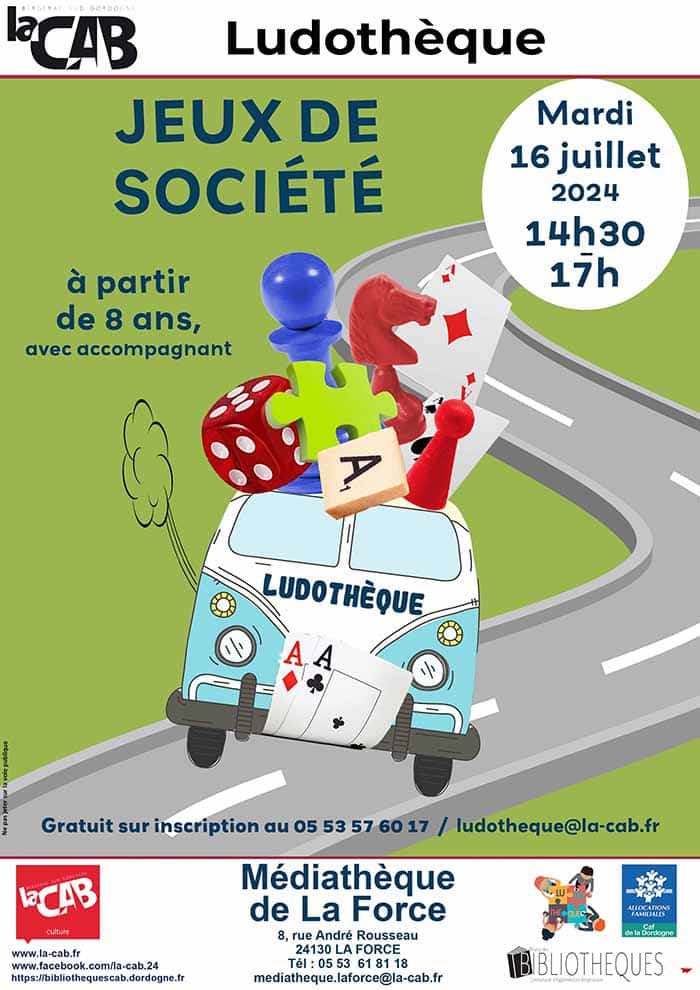 Jeux de société : La ludothèque, en itinérance - Médiathèque de La Force