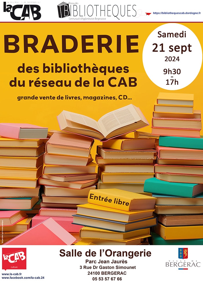 Braderie des bibliothèques du réseau de la CAB
