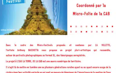 Micro Folie de la CAB – Micro Festival Acte I « A L’EAU LA TERRE ICI LA CAB »