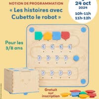 Atelier CUBETTO à la médiathèque de Lamonzie Saint Martin