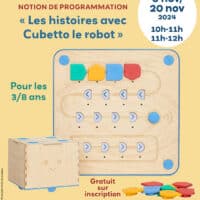 Atelier CUBETTO à la médiathèque de Lamonzie Saint Martin