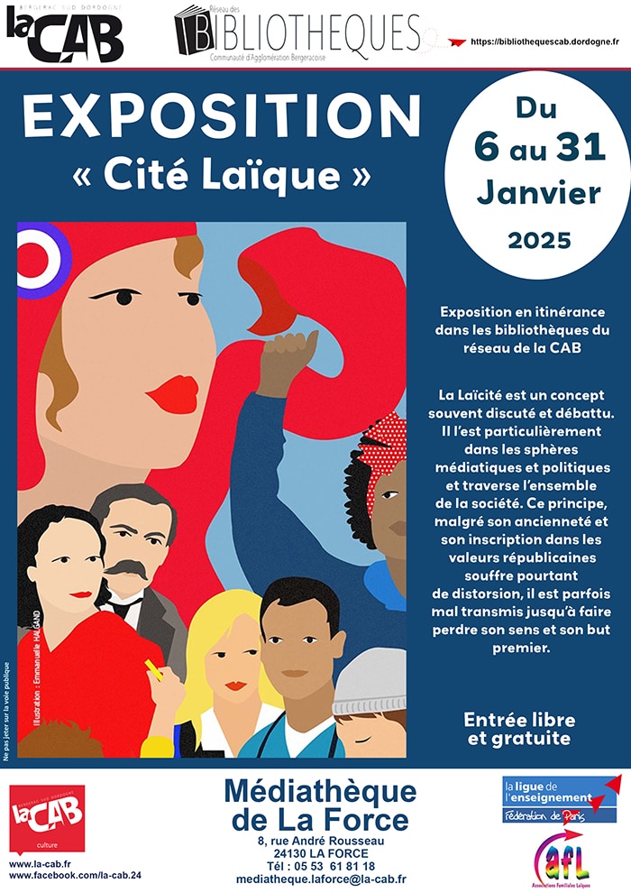 Exposition « Cité Laïque » - Médiathèque de La Force