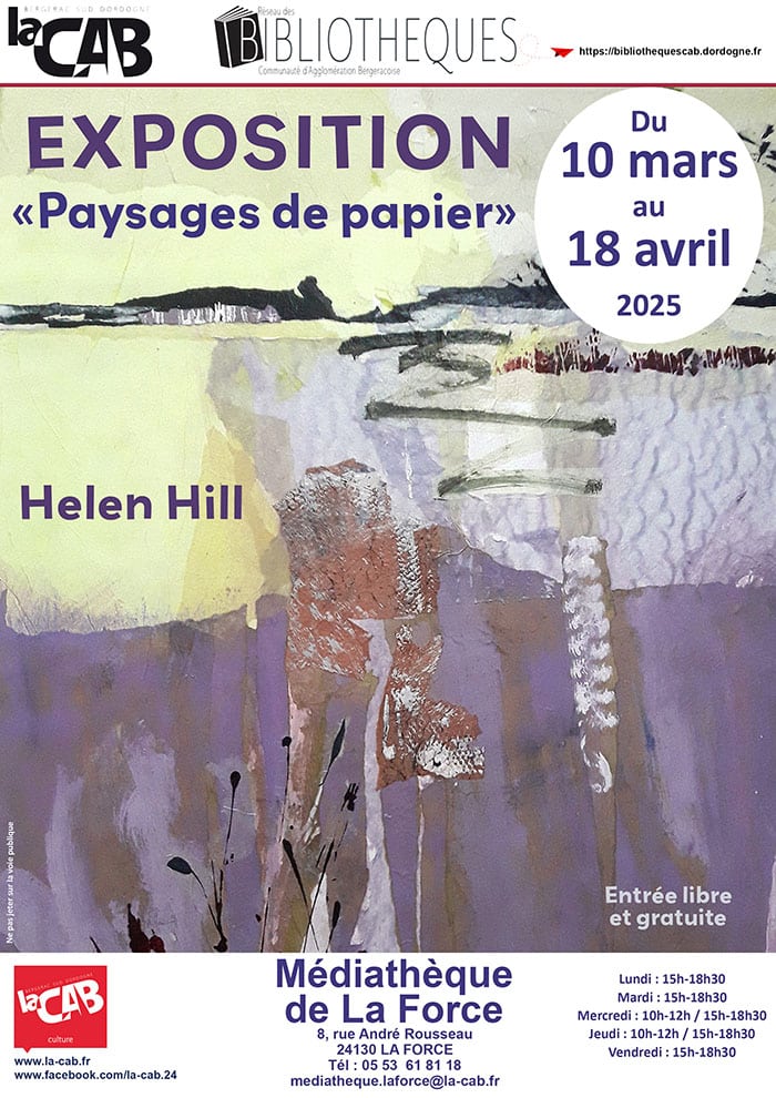 Exposition "Paysages de papier" Helen Hill