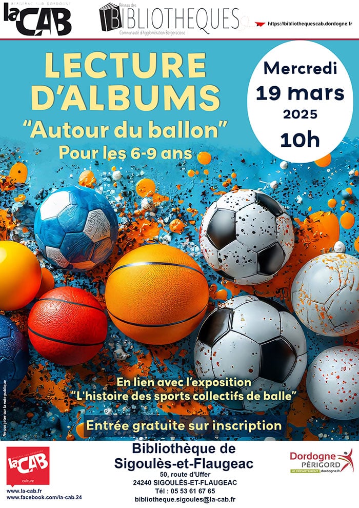 Lecture d'albums "autour du ballon" pour les 6-9 ans