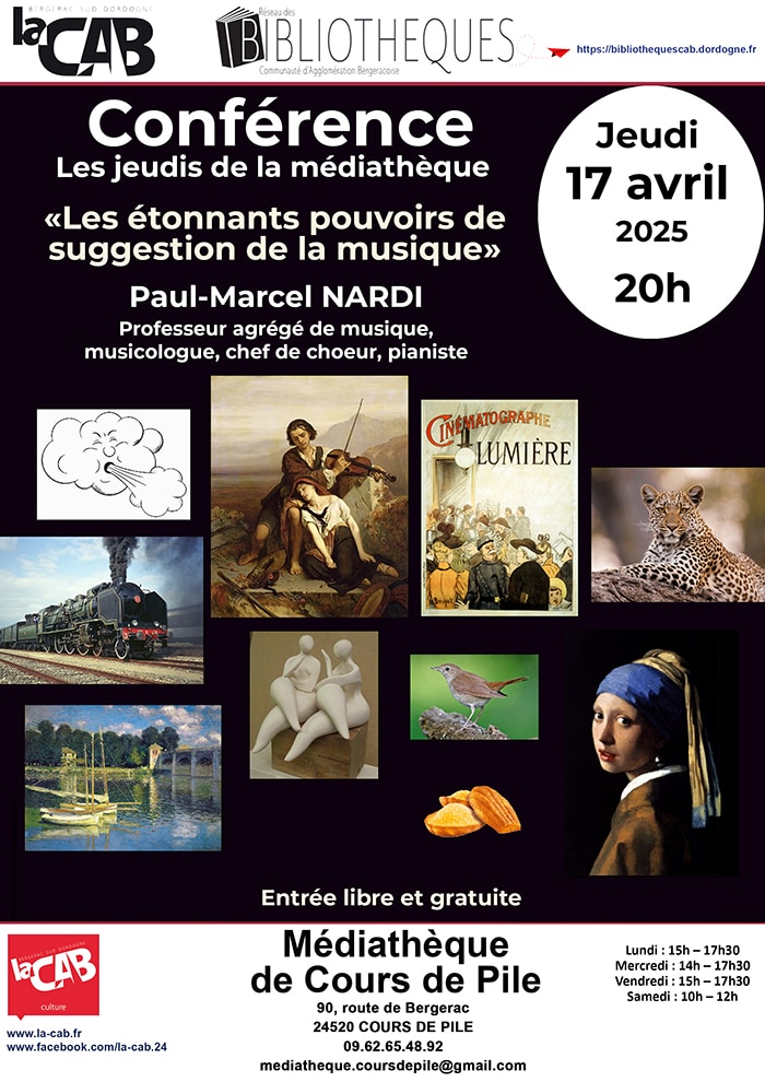 Les jeudis de la médiathèque de Cours de Pile