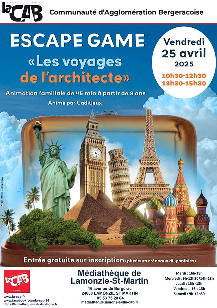 Escape Game : «Les voyages de l’architecte