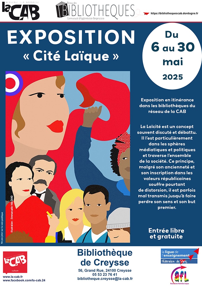 Exposition : "Cité Laïque" à la bibliothèque de Creysse
