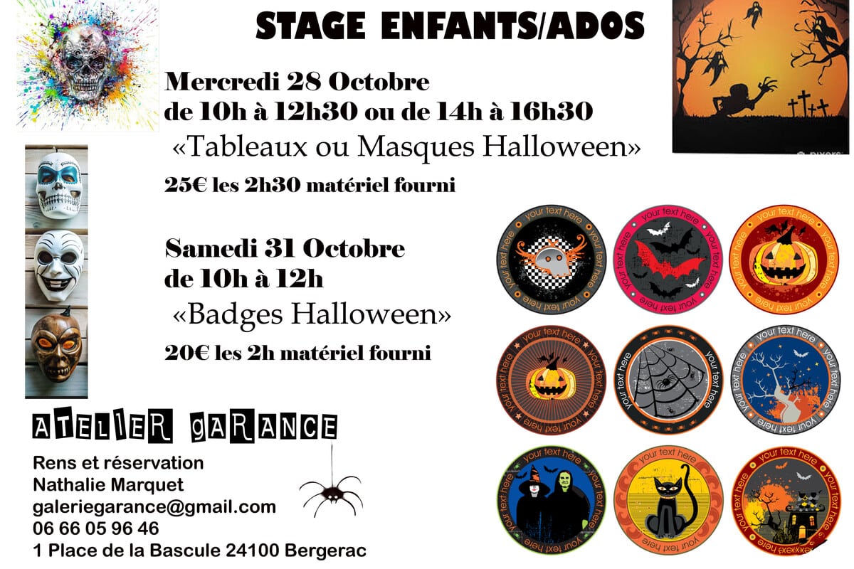 Stage d’Halloween enfants et ados | Atelier Garance