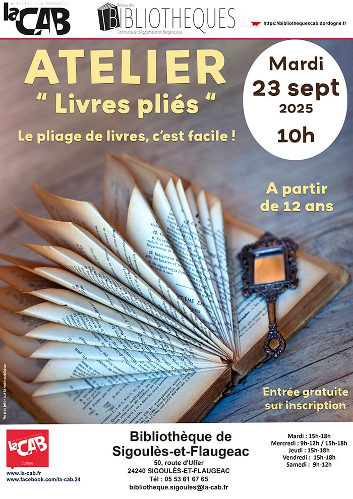 Atelier livres pliés
