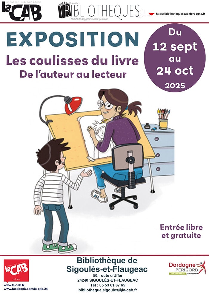 Exposition "les coulisses du livre" de l'auteur au lecteur