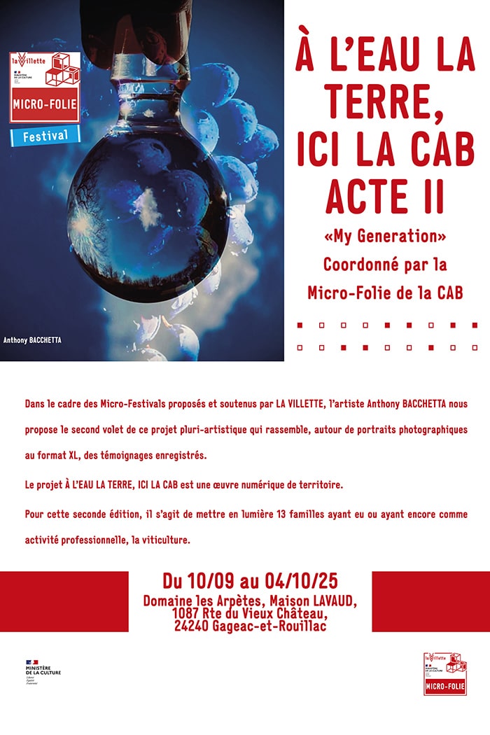 Micro Folie de la CAB – Micro Festival Acte II « A L’EAU LA TERRE ICI LA CAB »