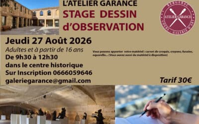 Stage dessin d’observation