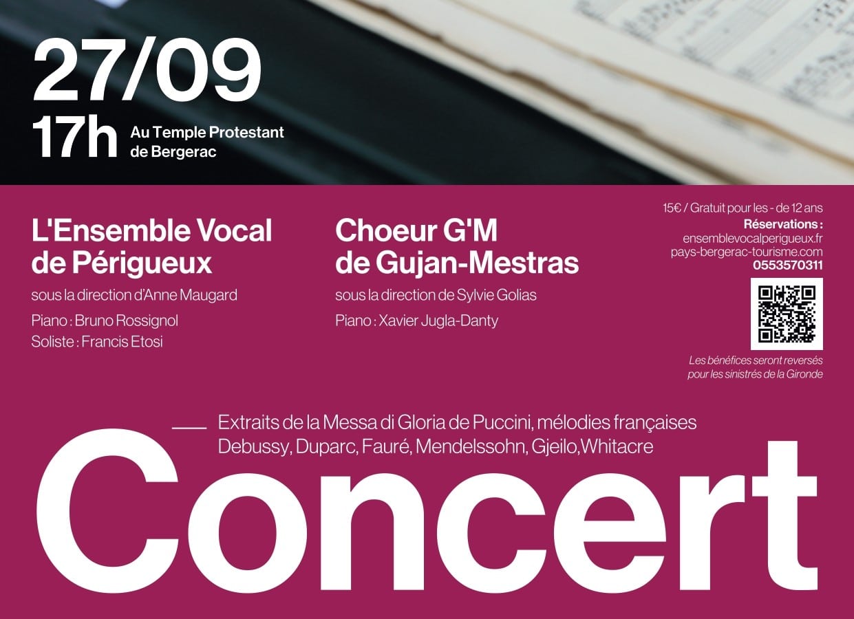 Concert | Ensemble vocal de Périgueux et Choeur G’M