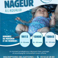 Aqualud séances bébé nageur gratuites