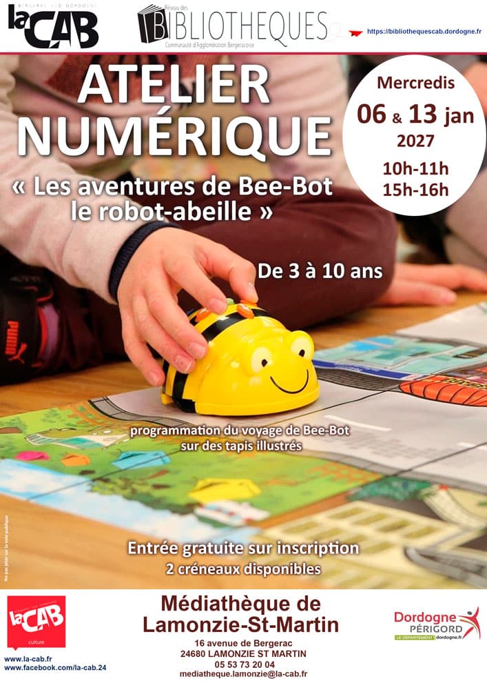 Atelier numérique « Les aventures de Bee-Bot le robot-abeille ».