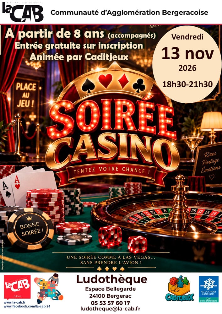 Soirée casino animée par Caditjeux